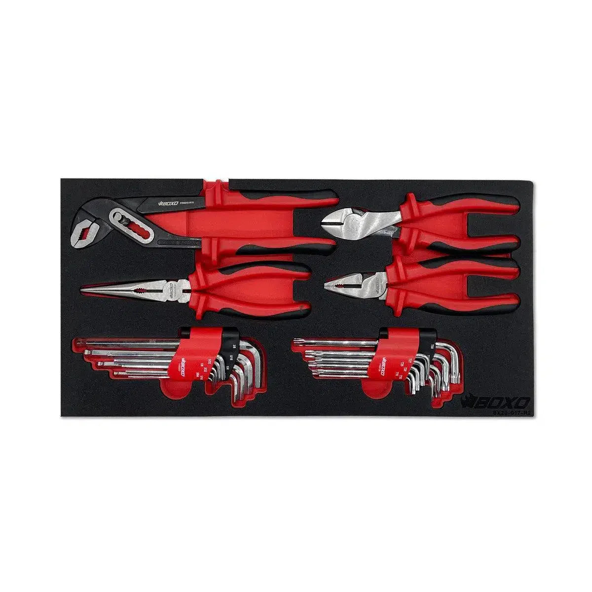 Boxo USA 117-Piece SAE 3-Drawer Hand Carry Tool Box