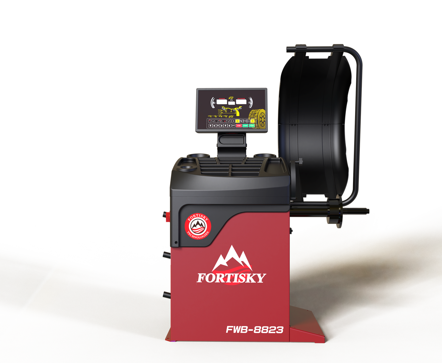 Fortisky | 2D Auto Wheel Balancer Self-Calibration with Laser Guidance FWB-8823
