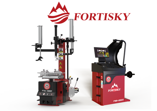 Fortisky | Dual Assist Arm Tire Changer & Wheel Balancer Combo FTC-1660 + FWB-8823