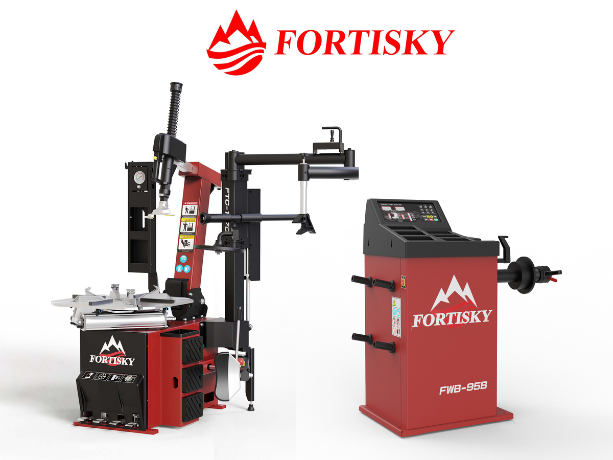 Fortisky | Tilt Back Tire Changer & Wheel Balancer Combo FTC-1670 + FWB-95B