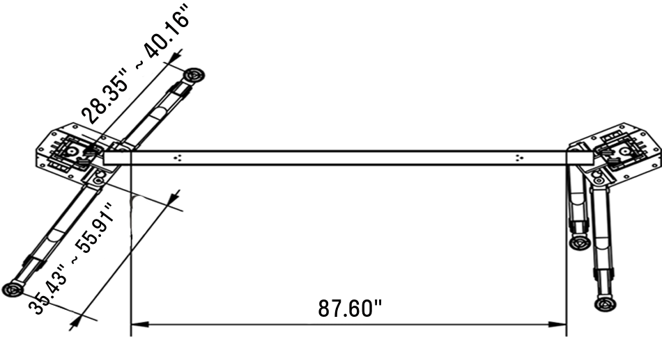 Fortisky FL-120AX 12,000 lb Asymmetrical 2-Post Car Lift Single-Point Lock Release