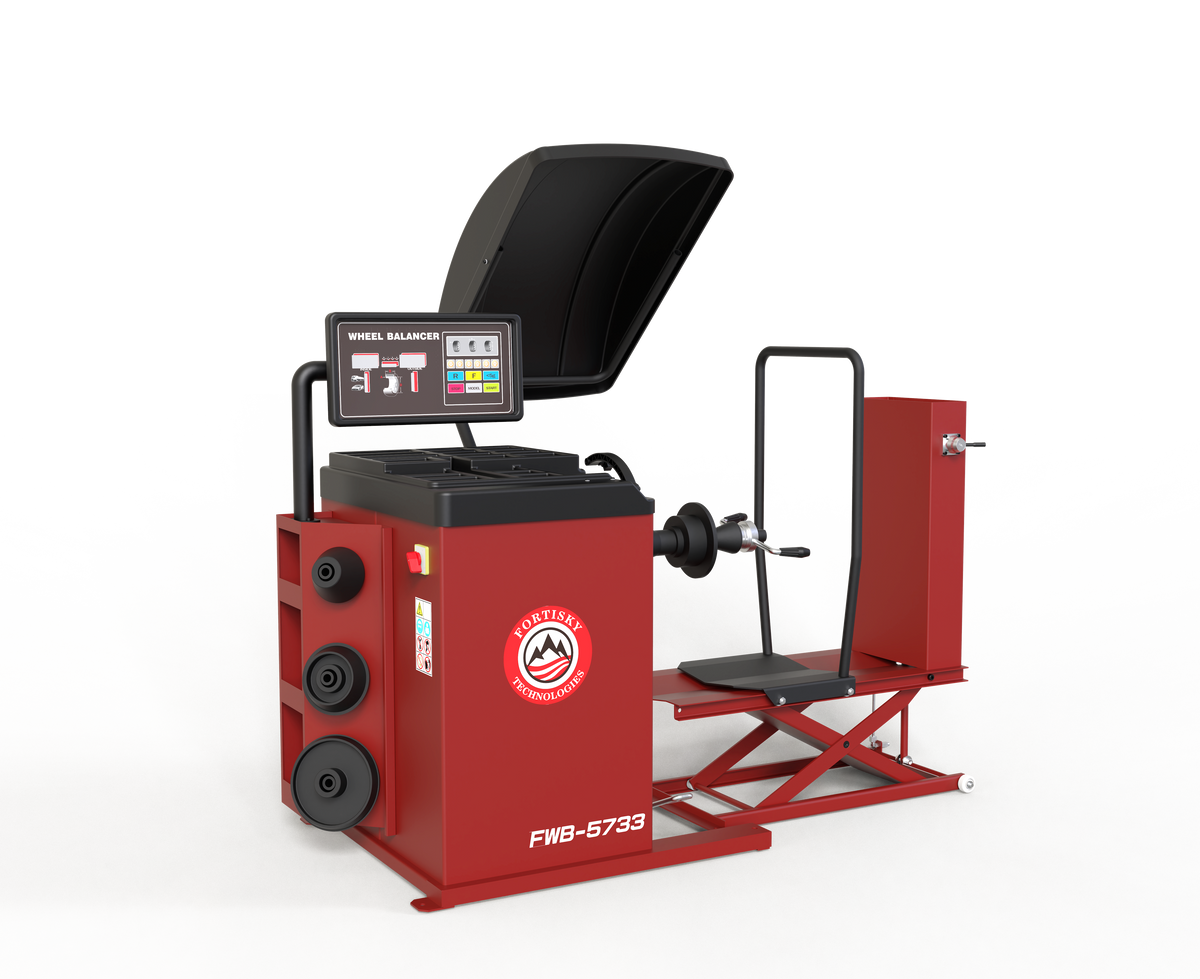 Fortisky | Heavy-Duty Truck and Car Wheel Balancer with Lift Cart FWB-5733