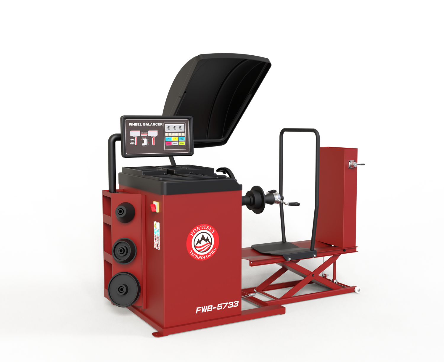 Fortisky | Heavy-Duty Truck and Car Wheel Balancer with Lift Cart FWB-5733
