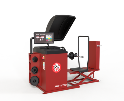 Fortisky | Heavy-Duty Truck and Car Wheel Balancer with Lift Cart FWB-5733