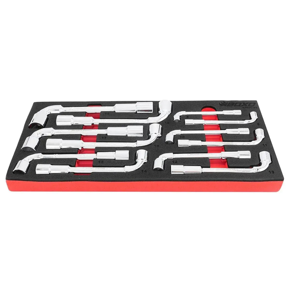 12-Piece Metric 6-Point Angled Socket Wrench Set, L-Shaped | 1/3rd EVA Foam