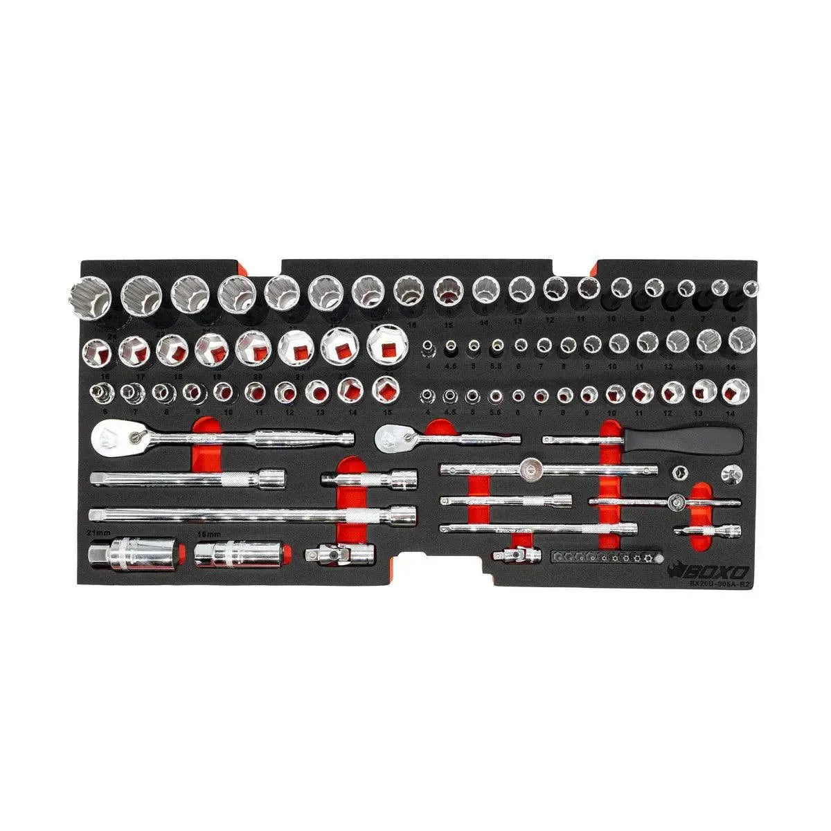 Boxo USA 133-Piece Metric 3-Drawer Hand Carry Tool Box