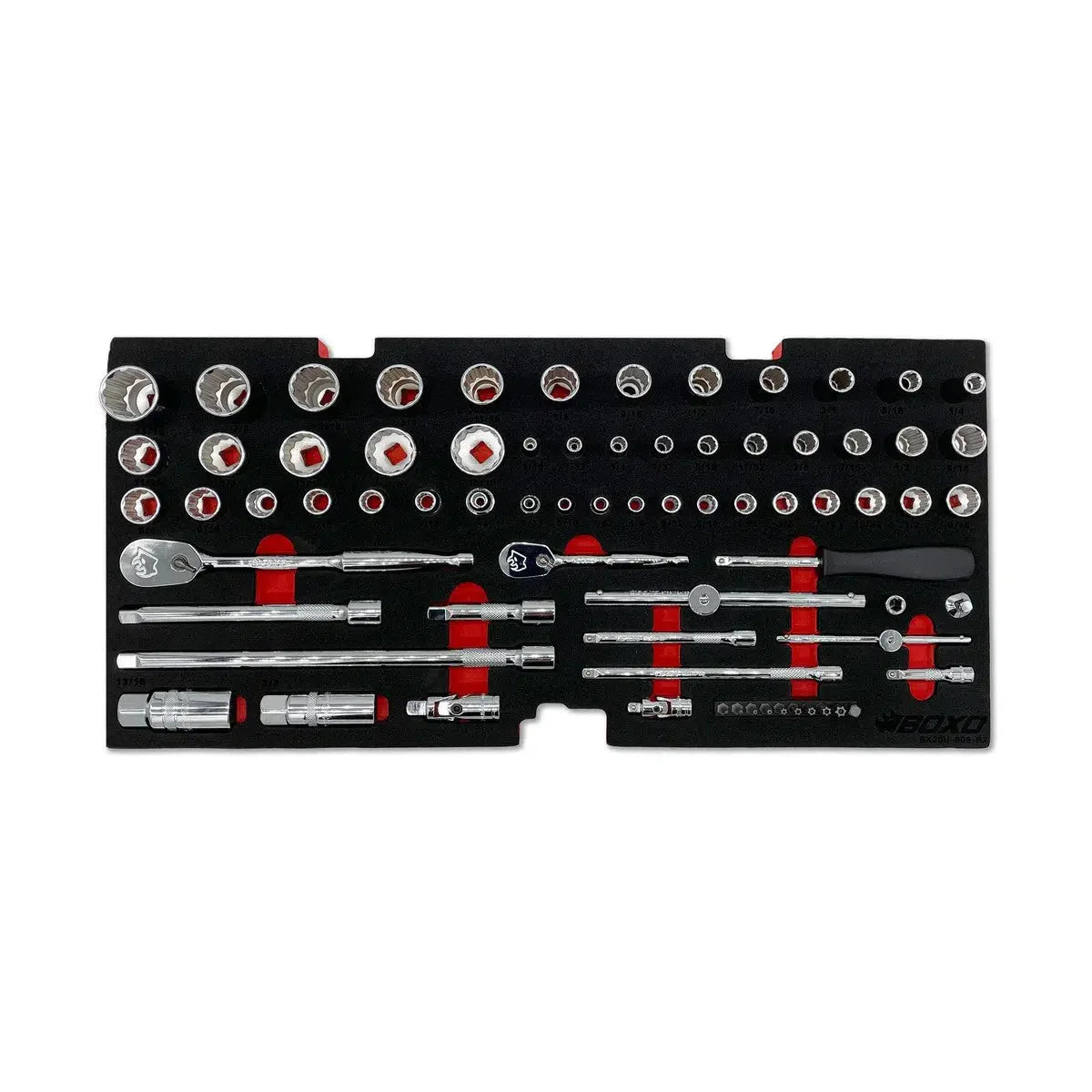 Boxo USA 117-Piece SAE 3-Drawer Hand Carry Tool Box