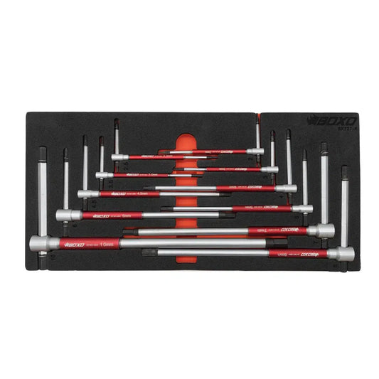 Boxo USA 11-Piece 3-Way Metric Socket T-Handle Wrench Set | 1/3rd EVA Foam