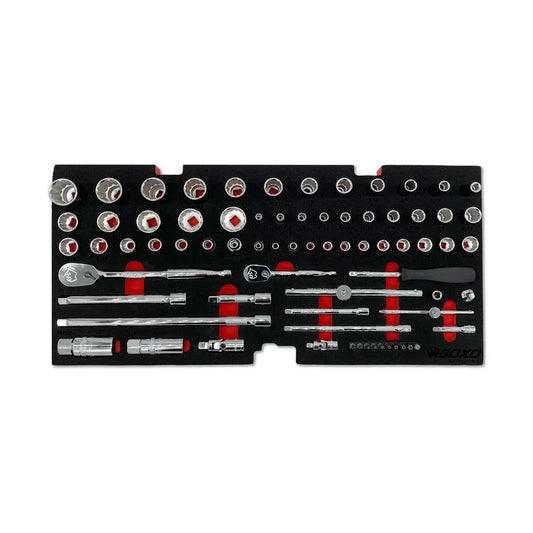 Boxo USA 117-Piece SAE Tool Set for 3-Drawer Hand Carry Box