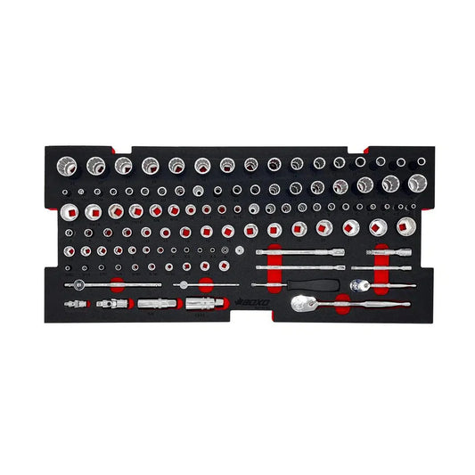 Boxo USA 159-Piece, 6 and 12-Point, Metric and SAE Combo Tool Set for 5-Drawer Hand Carry Box