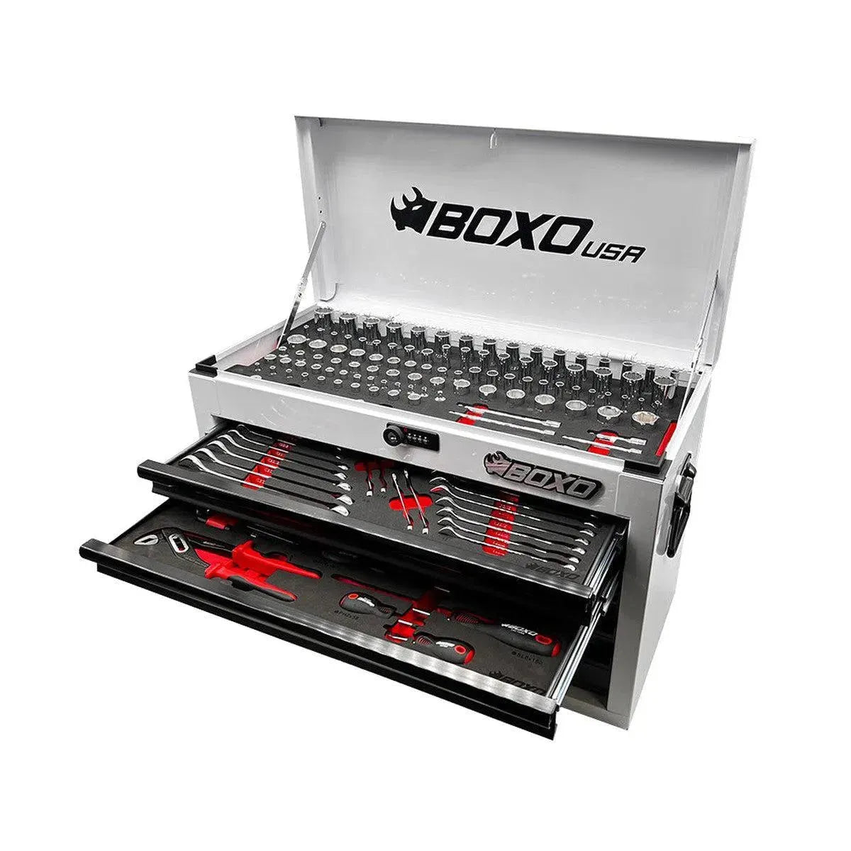 Boxo USA 159-Piece Metric and SAE Combo 5-Drawer Hand Carry Tool Box