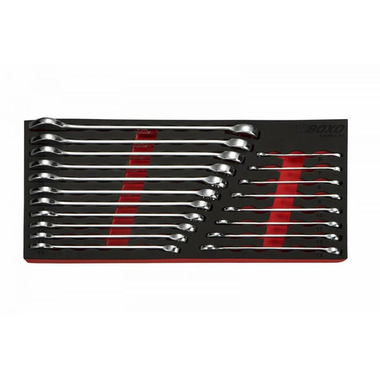 19-Piece Metric Combination Wrench Set | 1/3rd EVA Foam