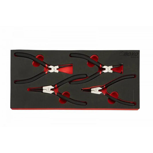 Boxo USA 4-Piece Circlip Plier Set | 1/3rd EVA Foam