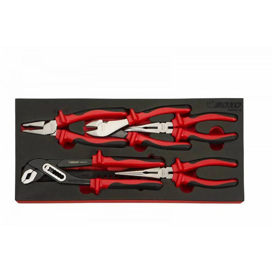 Boxo USA 6-Piece Pliers & Adjustable Wrench Set | 1/3rd EVA Foam