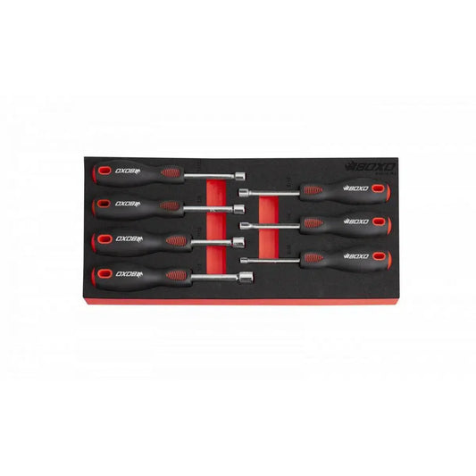 Boxo USA 7-Piece SAE Nut Driver Set with Hollow Shank | 1/3rd EVA Foam