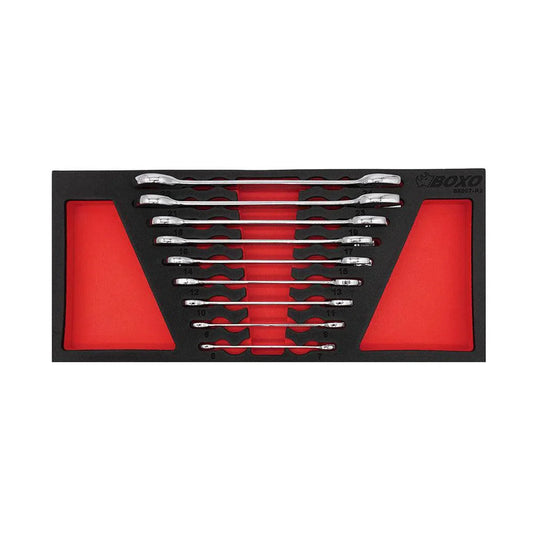 9-Piece Metric Double Open End Wrench Set | 1/3 Drawer EVA Foam