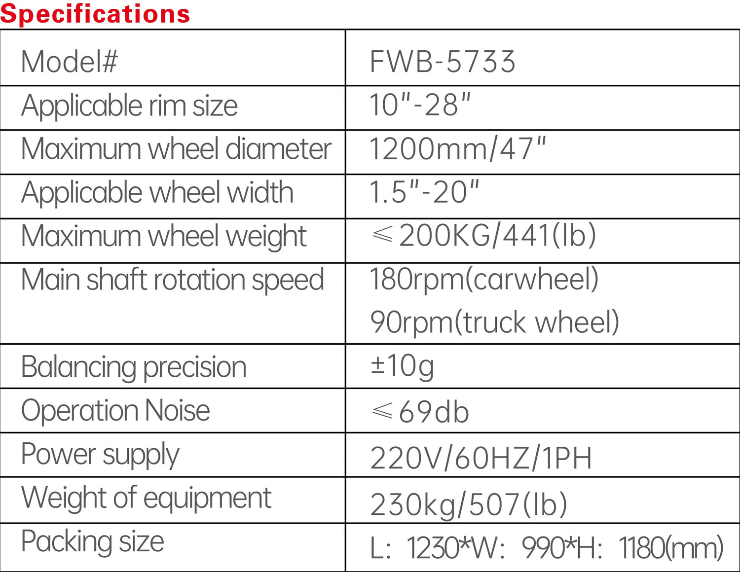 Fortisky | Heavy-Duty Truck and Car Wheel Balancer with Lift Cart FWB-5733