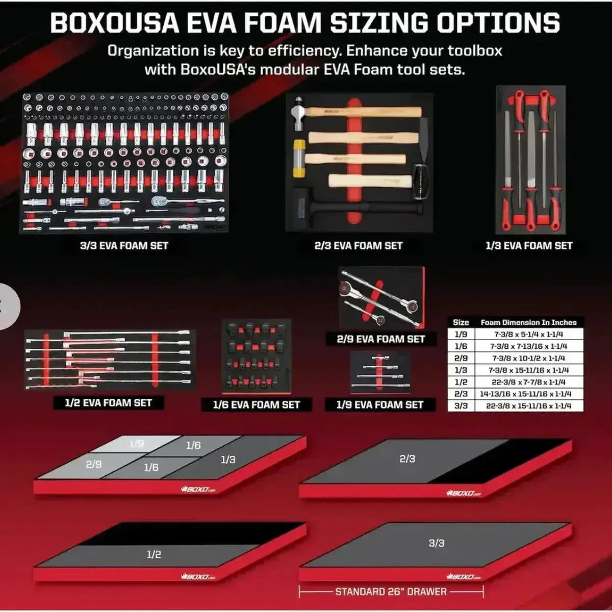 9-Piece Metric Double Open End Wrench Set | 1/3 Drawer EVA Foam