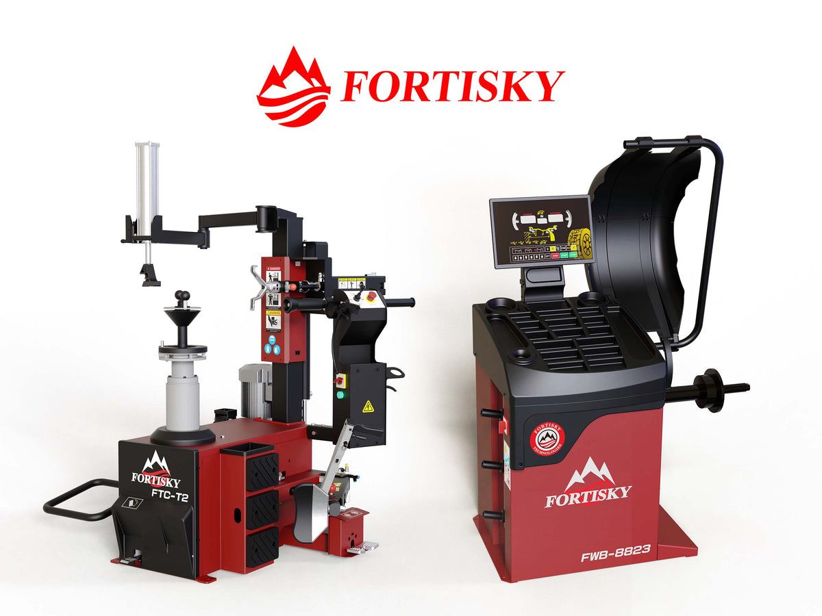 Fortisky | Leverless Tire Changer & Wheel Balancer Combo FTC-T2 + FWB-8823