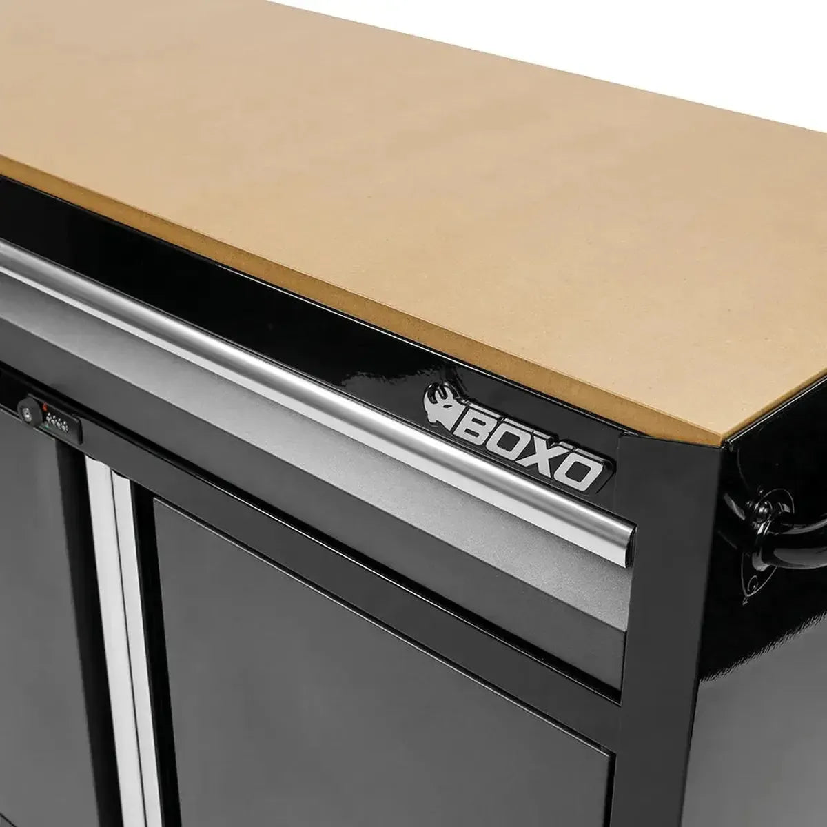 Boxo USA Tech Series | 45” Mobile Workbench with Storage and Power | Black