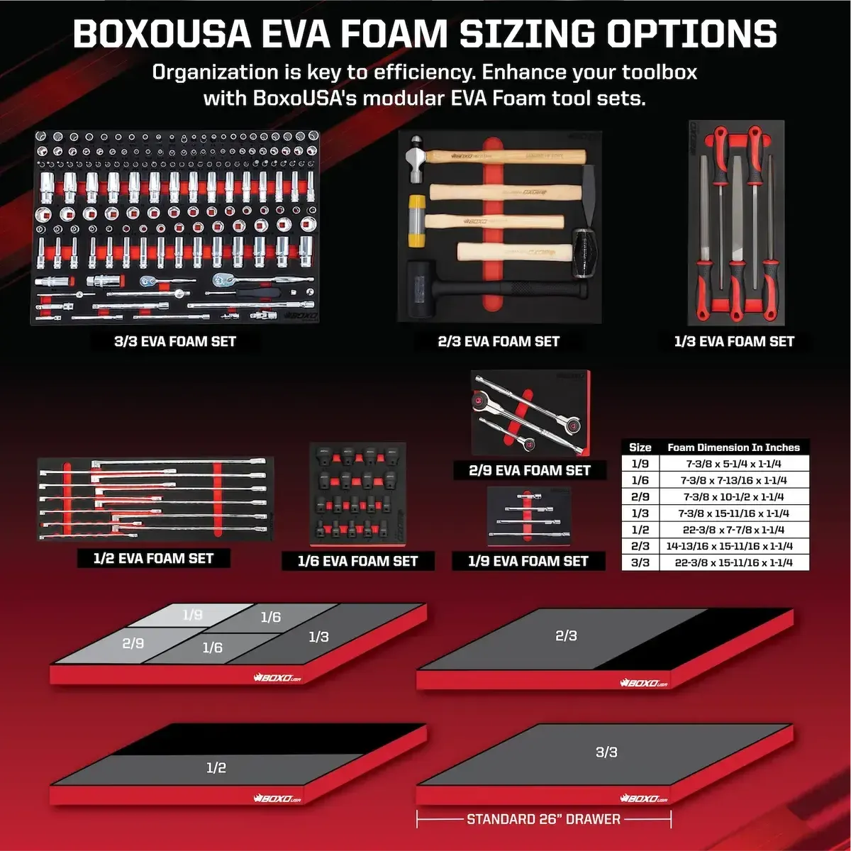 117-Piece SAE Tool Set for 3-Drawer Hand Carry Box